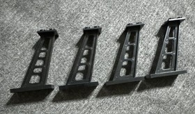 Lego 4x 4476b Black Support 2 x 4 x 5 Stanchion Inclined, 5mm Wide Posts 7754