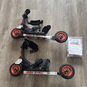 Neu Skike V9 Fire Tour 150 Cross Skates schwarz & silber manuell sauber Rarität Speed - Bild 1 von 16