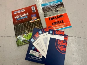 ENGLAND V GREECE 2001 WITH EXTRAS &1971 - Picture 1 of 2