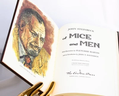 Of Mice and Men Steinbeck Collectors Edition Easton Press 1977 Fine Condition Foto 1 de 4