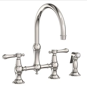 Newport Messing 9458/15 Chesterfield Küchenarmatur Nickel poliert - Bild 1 von 20