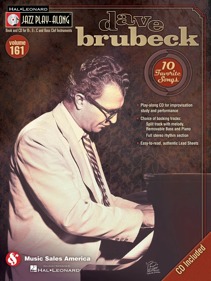 Dave Brubeck Jazz Play-Along Vol 161 Bb Eb C BC Instruments Sheet Music Book CD - Image 1 of 1