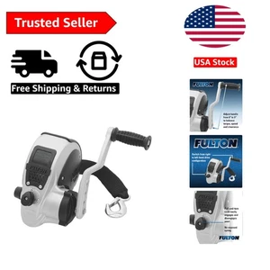 F2 Marine Trailer Winch 2,000 lbs Capacity with 20' Strap – Silver Aluminum - Picture 1 of 7