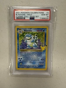 2021 Pokemon Celebrations Blastoise Holo PSA 10 2/102 Starter Kanto - Picture 1 of 2