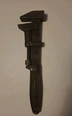 Vintage Heavy Duty Steel Adjustable 12" Pipe Wrench Hammer All Metal  - Image 1 of 4