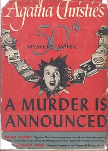 A MURDER IS ANNOUNCED by AGATHA CHRISTIE WALTER J BLACK RED BADGE DETECTIVE 1950 - Foto 1 di 3
