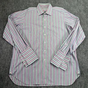 Turnbull & Asser Dress Shirt Mens 17-43 Multi Striped French Cuff England Made - Picture 1 of 10