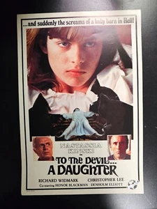 TO THE DEVIL...A DAUGHTER Hammer original mini-poster / 15"x10" /Christopher Lee - Picture 1 of 1