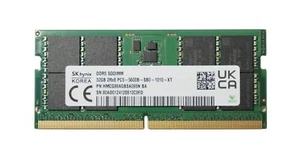 32GB PC5-44800 SODIMM 2RX8 DDR5 5600Mhz SK Hynix HMCG88AGBSA095N - Picture 1 of 1