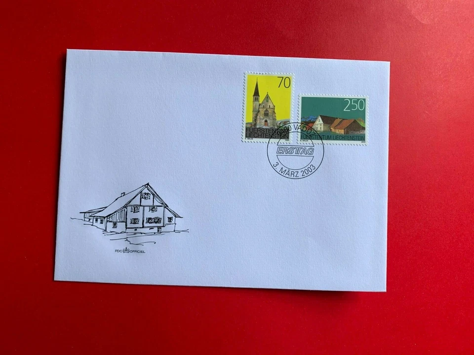LIECHTENSTEIN 2003 FDC BUILDING PRESERVATION ST FRIDOLIN CHURCH RUGGELL SPIDACH - Image 1 of 1