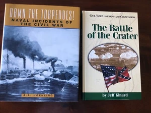 2 Civil War Books Damn the Torpedoes & The Battle of the Crater American History - Picture 1 of 7