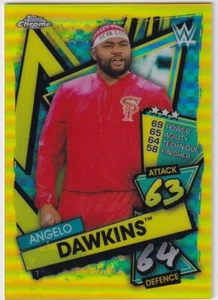 Topps 2021 cromo WWE Slam Attax refractor amarillo #7 Angelo Dawkins/99 - Imagen 1 de 1