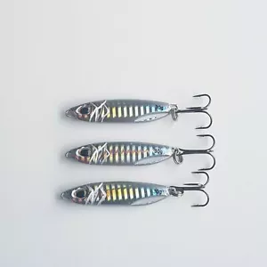 Bulk pack of 3 x 20gm SEA FISHING SILVER MINNOW LURES mackerel SPINNERS - Picture 1 of 1