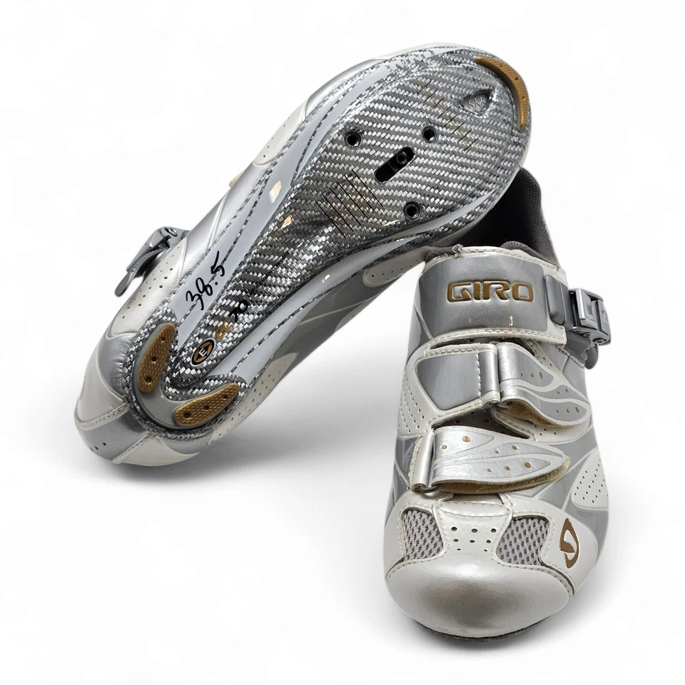 Zapatos para mujer Giro Espada EC70 ciclismo de carretera talla US 7 EUR 38,5 blancos/plateados Foto 1 de 4