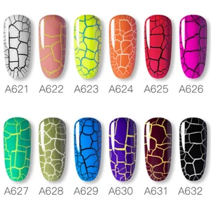Crackle Nail Cracking Varnish Air Dry Crush Gel Nagellack Base Top Coat J - Bild 1 von 25