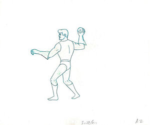 AQUAMAN ORIGINAL Production Used Animation Drawing ~A-16~ 1960's
