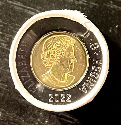 2022 RCM ROLL $2 BLACK RING TOONIE IN MEMORIES OF ELIZABETH II Cover