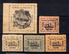 1903 - LOTTO/9895 - VENEZUELA - FRANCOBOLLI DEL GUYANA 5v. - USATI