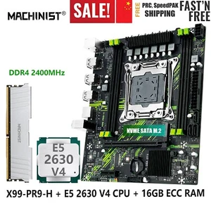 Placa madre PR9-H LGA2011-3 con CPU Intel Xeon E5 2630 V4 DDR4 16 GB 2400 MHZ RAM - Imagen 1 de 13