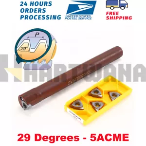 29 Degree 5ACME Carbide Threading Insert Internal Lathe Threading Boring Bar 20m - Picture 1 of 13