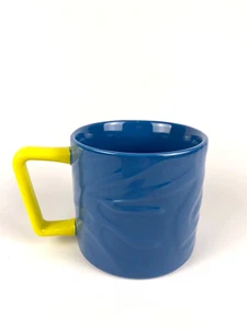Tazza tè caffè ceramica zebrata blu Starbucks manico giallo da collezione MCM - Foto 1 di 7