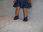 Fits American Girl, Bitty Baby Dark Blue Fabric With Stars Shoes Fit 18 Inch