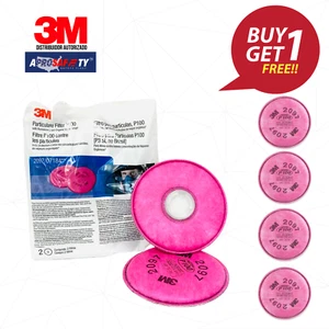 3M PARTICULATE 2 PACK FILTER 2097/07184 P100 WITH NUISANCE LEVEL ORGANIC VAPOR - Picture 1 of 9