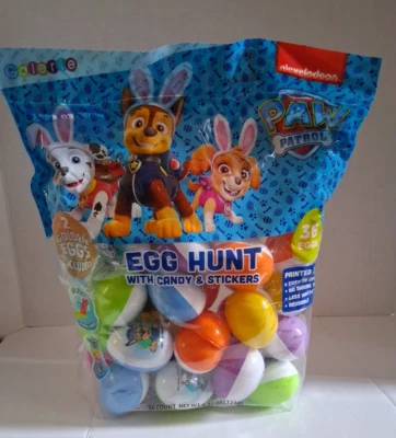 Nickelodeon PAW PATROL Plastic Egg Hunt Bag Assorted 36 Count Eggs - Image 1 of 4