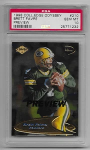 Brett Favre 1998 PSA 10 COLLECTOR'S EDGE ODYSSEY PREVIEW POP 1 Packers - Picture 1 of 1