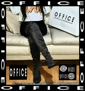 ❤BRANDNEU IN VERPACKUNG ~ BÜRO DEHNBAR KUNSTWILDLEDER ANZIEHBARE ÜBERKNIESTIEFEL ~ UK 5/UVP £110 ~ FAB GESCHENK❤ - Bild 1 von 12