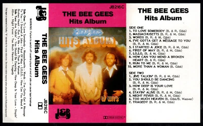 1985 MUSIC AUDIO CASSETTE TAPE [ALBUM: HITS ALBUM] GROUP: THE BEE GEES (J&B) - Image 1 of 4