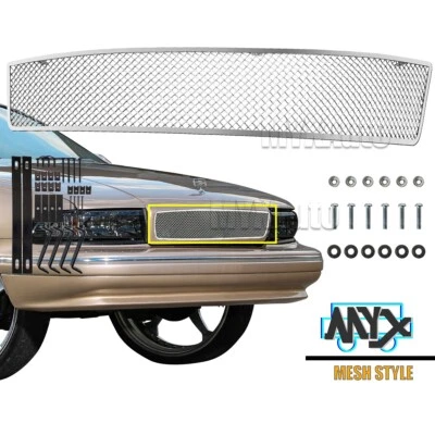 Fits 1991-1996 Chevy Caprice Stainless Steel Polish Wire Mesh Front Grille Grill Foto 1 de 4