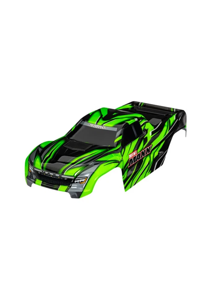 Traxxas 10711-GRN ProGraphix Painted Green Body w/ Decals Applied for Mini Maxx