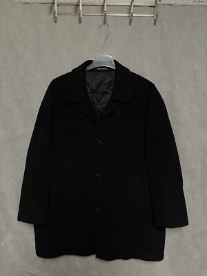 Abrigo de gabardina Chaps Pea para hombre 52S negro de lana de cachemir Ralph Lauren de lujo Foto 1 de 4