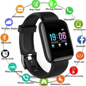 1.3" Smart Bracelet Watch Heart Rate Blood Pressure Tracker for Men Women Kids - Photo 1 sur 29