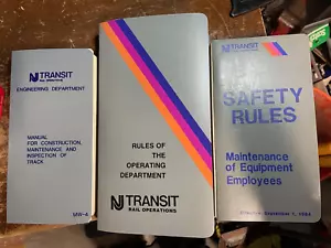 New Jersey Transit Employee Manuals Maintenance Inspection Construction Train - Picture 1 of 3