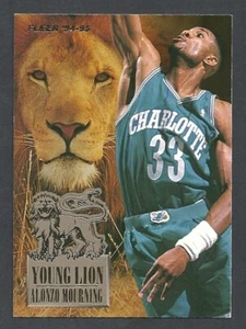1994-95 FLEER #4 - ALONZO MOURNING YOUNG LION CHARLOTTE HORNETS - Picture 1 of 2