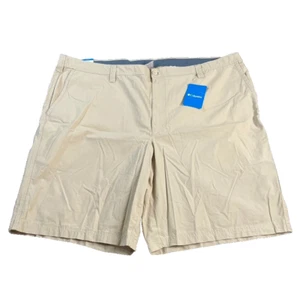 COLUMBIA ~WASHED OUT SHORT pantaloncino chino uomo taglia 50" x 10" kaki marrone nuovo con etichetta - Foto 1 di 13