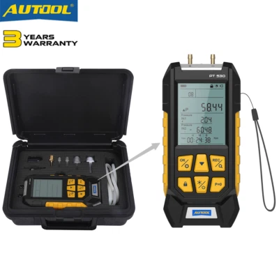 Manómetro digital medidor de presión de aire diferencial medidor doble puerto -100Kpa ~ 300Kpa Foto 1 de 4