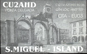 RADIO HAM QSL CARD - CU2AHD, S Miguel Island, Azores, Portugal (2000) - Picture 1 of 2