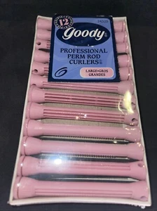 Goody Professional Perm Rod 12 Pk Large Curlers Vintage Pink NEW SEALED - Picture 1 of 6