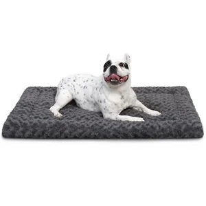 Washable Dog Bed Mat Reversible Dog Crate Pad Soft Fluffy Pet Kennel Beds Dog... - Picture 1 of 6