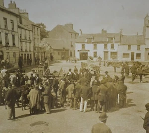 c1900 Stereoview Photo Ireland Eyre Square Galway HC White - Picture 1 of 4