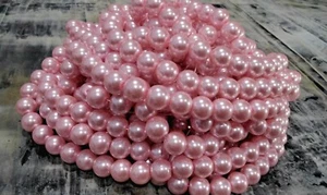 Glass Pearl Bead, Pearlized, 10mm, Pink (1), 50 pce, Free Post OZ - Bild 1 von 1