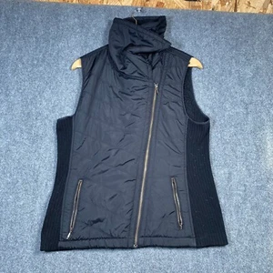 Chaleco Prana Diva Cremallera Diagonal Negro Acolchado Forrado Sherpa Talla XL - Imagen 1 de 7