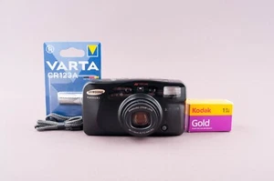 Cámara fotográfica Samsung AF Slim Zoom 1150 35 mm Point&Shoot probada Rollei X70 - Imagen 1 de 12