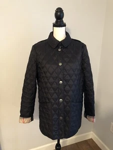 Authentic Burberry Brit Kencott Quilted Black Jacket Sz M - Picture 1 of 14
