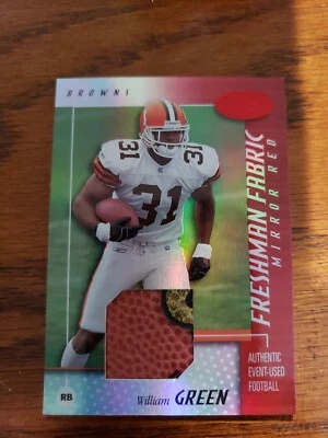 2002 Leaf Certified Freshman Fabric  William Green Mirror Red 250 - Image 1 of 2