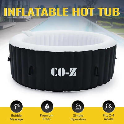Портативная надувная гидромассажная ванна на 4 человека с 120 пузырьковыми струями для патио заднего двора и многого другого - Изображение 1 из 4