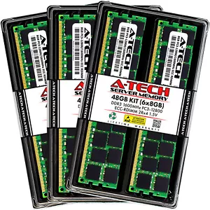 48GB 6x 8GB PC3-12800R RDIMM Dell PowerEdge R420xr R520 R720 R720xd Memory RAM - Picture 1 of 3